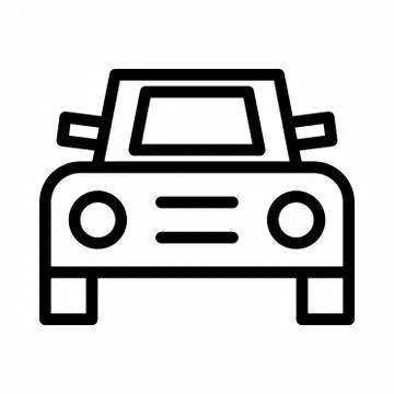 Front car icon vector logo symbol or illustration. Stock Illustration