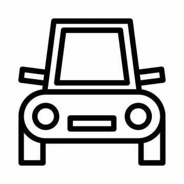 Front car icon vector logo symbol or illustration. Stock Illustration