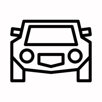 Front car icon vector logo symbol or illustration. Stock Illustration