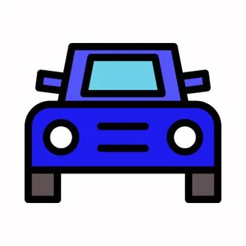 Front car icon vector logo symbol or illustration. Stock Illustration