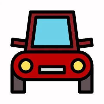 Front car icon vector logo symbol or illustration. Stock Illustration