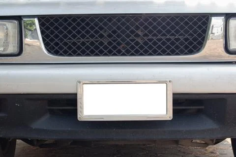 The front of the car with the license plate Stock Photos