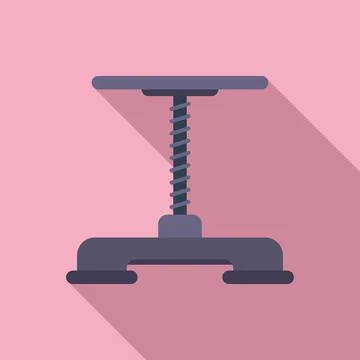 Front car lift icon flat vector. Auto garage Stock Illustration