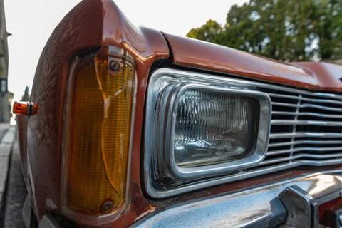 Front car light and direction indicator Stock Photos