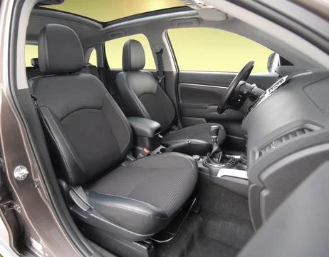 Front car seats Stockfoto's