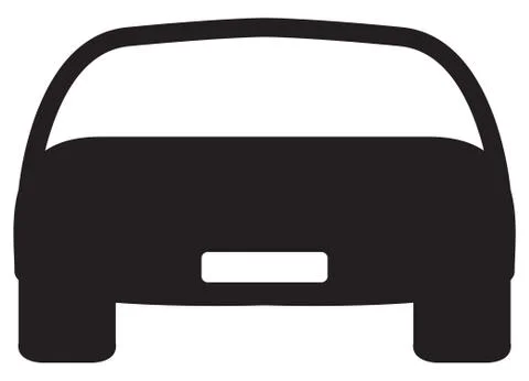 Front Car Silhouette Stock Illustration