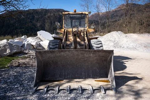 Front caterpillar wheel loader Stock Photos