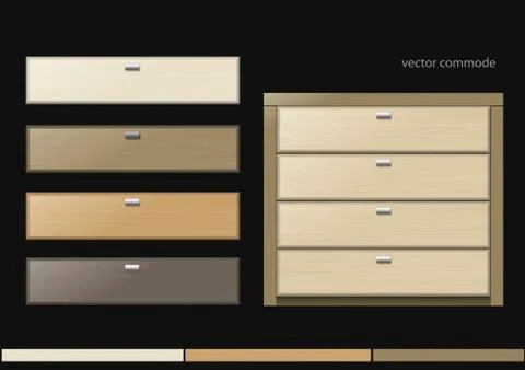 Front chest and different boxes Stock Illustration