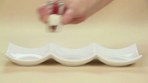 Front Chilles On Tray Stock Footage 1090981