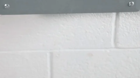 Front of Circuit Breaker Box Opening CLOSE UP TILT UP Stock-Footage 104874713