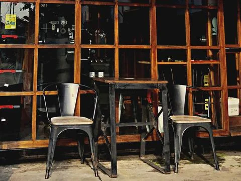 Front of coffee shops Stock Photos