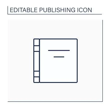 Front cover line icon Illustrazione stock
