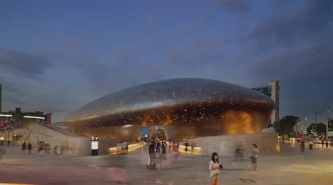 In front of DDP Dongdaemun design plaza 動画素材 55060448