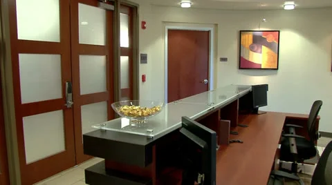 Front Desk at Corporate Office Stock Footage 24818261
