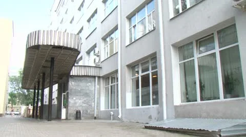 The front door to the building Stock Footage 8961620