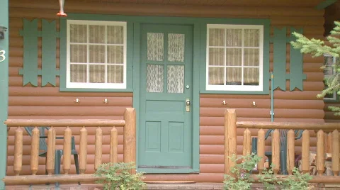 Front door of cabin. Video stock 110166