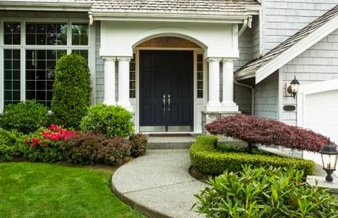 Front door to home Stock Photos