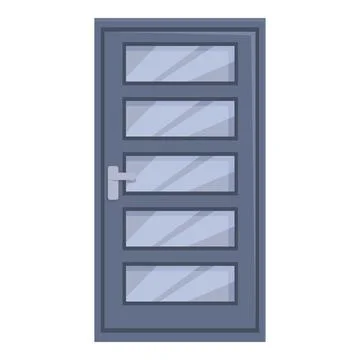 Front door icon cartoon vector. Exterior house Stock Illustration