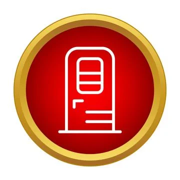 Front door icon representing home entrance security Stock Illustration