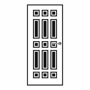 Front door icon in simple style Stock Illustration