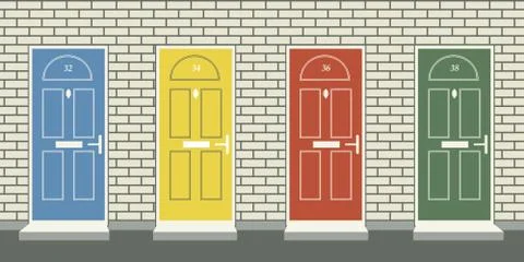 Front doors Illustrazione stock