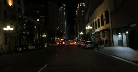 Front driving plate - 6th Ave at Island Ave, San Diego Stock Footage 101976753