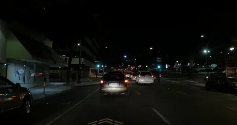 Front driving plate - Ash St at 5th Ave, San Diego Stock Footage 101978688