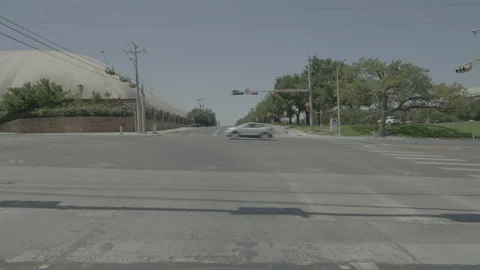 Front driving plate - East Dean Keaton Street at Red River Street, Austin Stock Footage 255070859