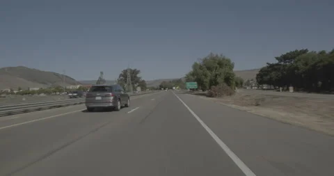 Front driving plate - Highway 101 at Prado Road, San Luis Obispo Stock Footage 294786806
