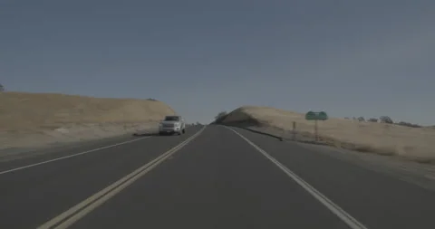 Front driving plate - Highway 108 at Williams Road, Orange Blossom Vídeo Stock 295040017