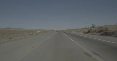 Front driving plate - Highway 15 at Mile 153, Yucca Grove Stockbeeldmateriaal 293810310