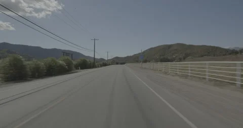 Front driving plate - Highway 150 at Mile 22, Ojai Vídeo Stock 294706570