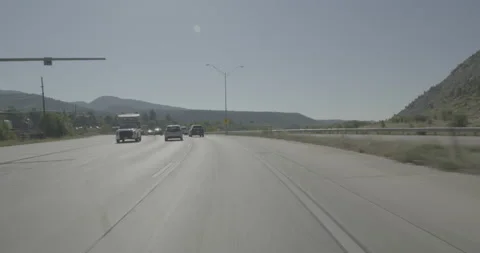 Front driving plate - Highway 160 at Camino Del Rio Durango Stockbeeldmateriaal 288533755