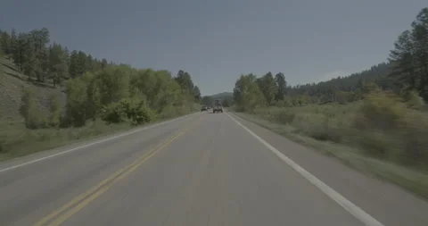 Front driving plate - Highway 160 at Mile 124 Archuleta County Vídeos de archivo 288573386