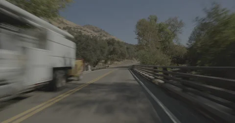 Front driving plate - Highway 180 at Mile 92, Dunlap Stock Footage 295206866