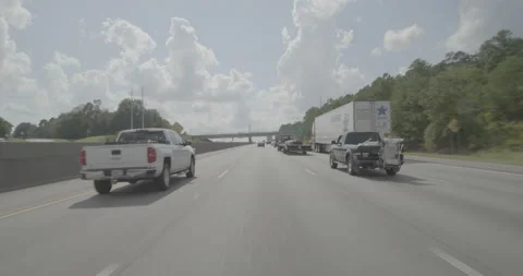 Front driving plate - Highway 20 at River Watch Parkway, Augusta Stock Footage 285129419