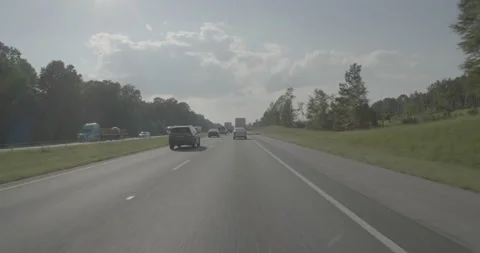 Front driving plate - Highway 20 at Newborn Road, Social Circle Stock Footage 285149175
