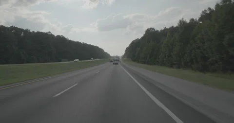 Front driving plate - Highway 20 at Dennis Creek, Social Circle Stock Footage 285153377