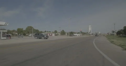 Front driving plate - Highway 20 at Highway 87 Hay Springs Vídeo Stock 290093812