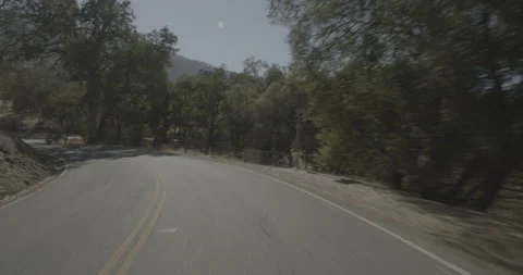 Front driving plate - Highway 245 at Mile 25, Tulare County Stock Footage 295274239