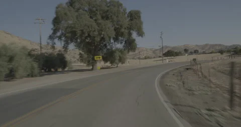 Front driving plate - Highway 245 at Mile 15, Lemon Cove Stock Footage 295281141