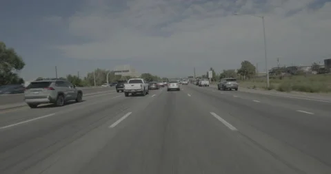 Front driving plate - Highway 25 at 3rd Avenue Denver Vídeos de archivo 289531702