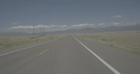 Front driving plate - Highway 285 at Mile 96 Saguache County Vídeo Stock 288871090