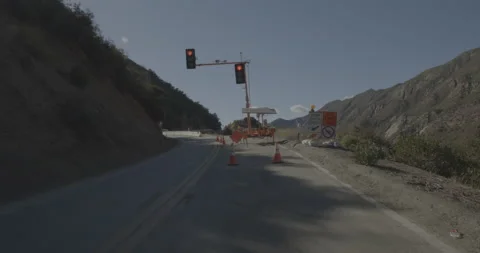 Front driving plate - Highway 33 at Mile 25, Ojai Stockbeeldmateriaal 294718205