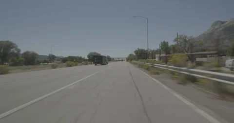 Front driving plate - Highway 70 at Mile 74 Parachute Video stock 291865753