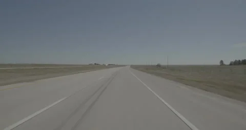 Front driving plate - Highway 80 at Mile 382 Burns Vídeo Stock 289882572