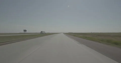 Front driving plate - Highway 90 at Mile 298 Aurora County Stock Footage 290786986