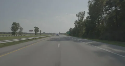 Front driving plate - Highway 95 at Highway 125, Halifax Stock Footage 284989265