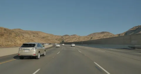 Front driving plate - Hwy 101 at Camarillo Springs Rd, Thousand Oaks Stock Footage 101911686