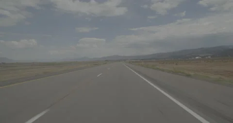 Front driving plate - I-15 at Mile 73 Summit Stock Footage 288436734